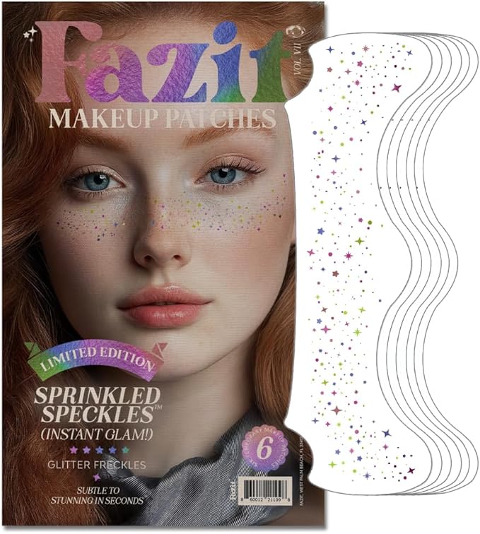 Fazit Makeup Patches - Sprinkled Speckles - Glow Up Make-Up Patches - Cute Glitter Makeup Accessories for Women - Cosmetic...
