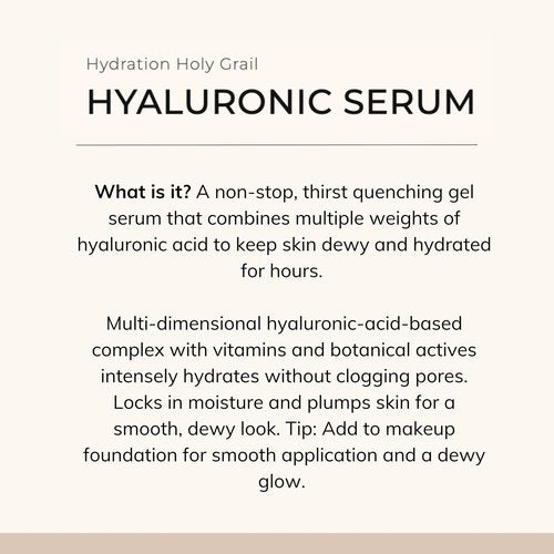 Le Mieux Hyaluronic Serum - Concentrated Hyaluronic Acid Facial Hydration Complex, Anti Aging Moisture with No Parabens or Sulfates (1 oz / 30 ml)
