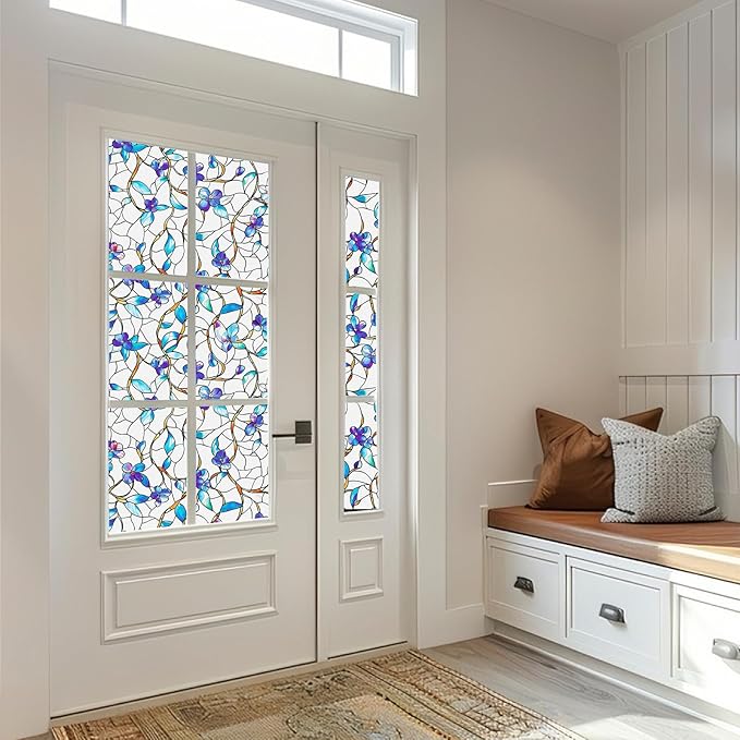 Frosted Glass Window Frosting Film Window Privacy Film One Way Privacy Windows Clings Static Cling Home Room Bathroom Spring Decor Car Decorations Tint Door Cover Renter Friendly Stickers