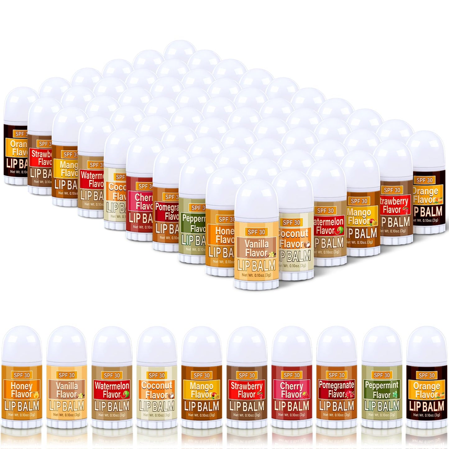 Dimsile 60 Pcs Mini Sunscreen Lip Balms Bulk Spf 30 Lip Balms Sticks with Sunscreen Teacher Nurse Volunteer Employee Appreciatio