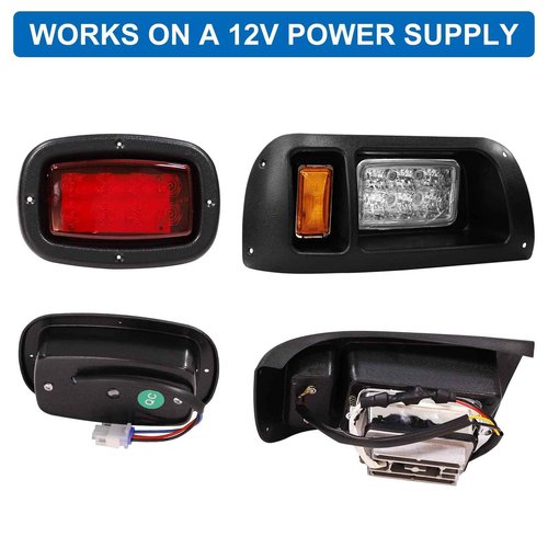 LEAPGOMAX Club Car DS Light Kit Golf Carts 12V LED Headlights & Tail Lights Kit Combo Street Legal for Club Car DS Gas & Electric(1993 & Newer Models)