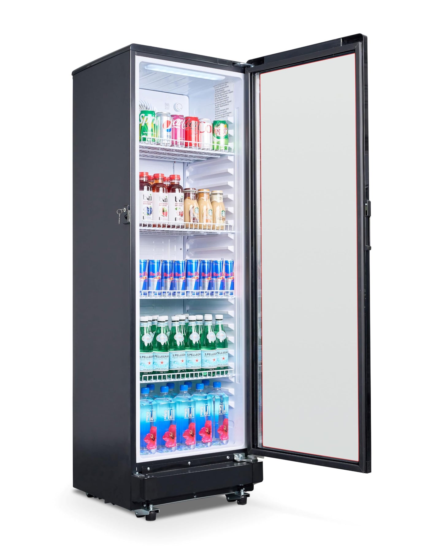 PremiumLevella Glass Door Display Refrigerator 8.5 cu ft Commercial Beverage Cooler Merchandiser