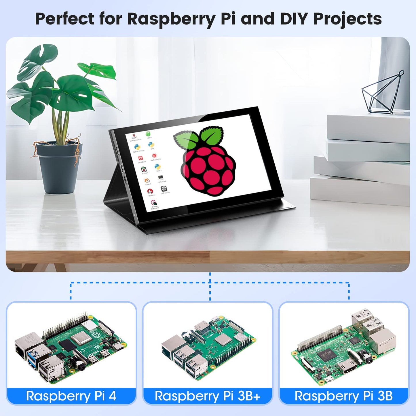 Eyoyo 7 Inch Portable Monitor 1024X600 Ips Small Mini 7  Capacitive Touchscreen Monitor W/Usb C Powered Mini Hdmi Port For Lapto