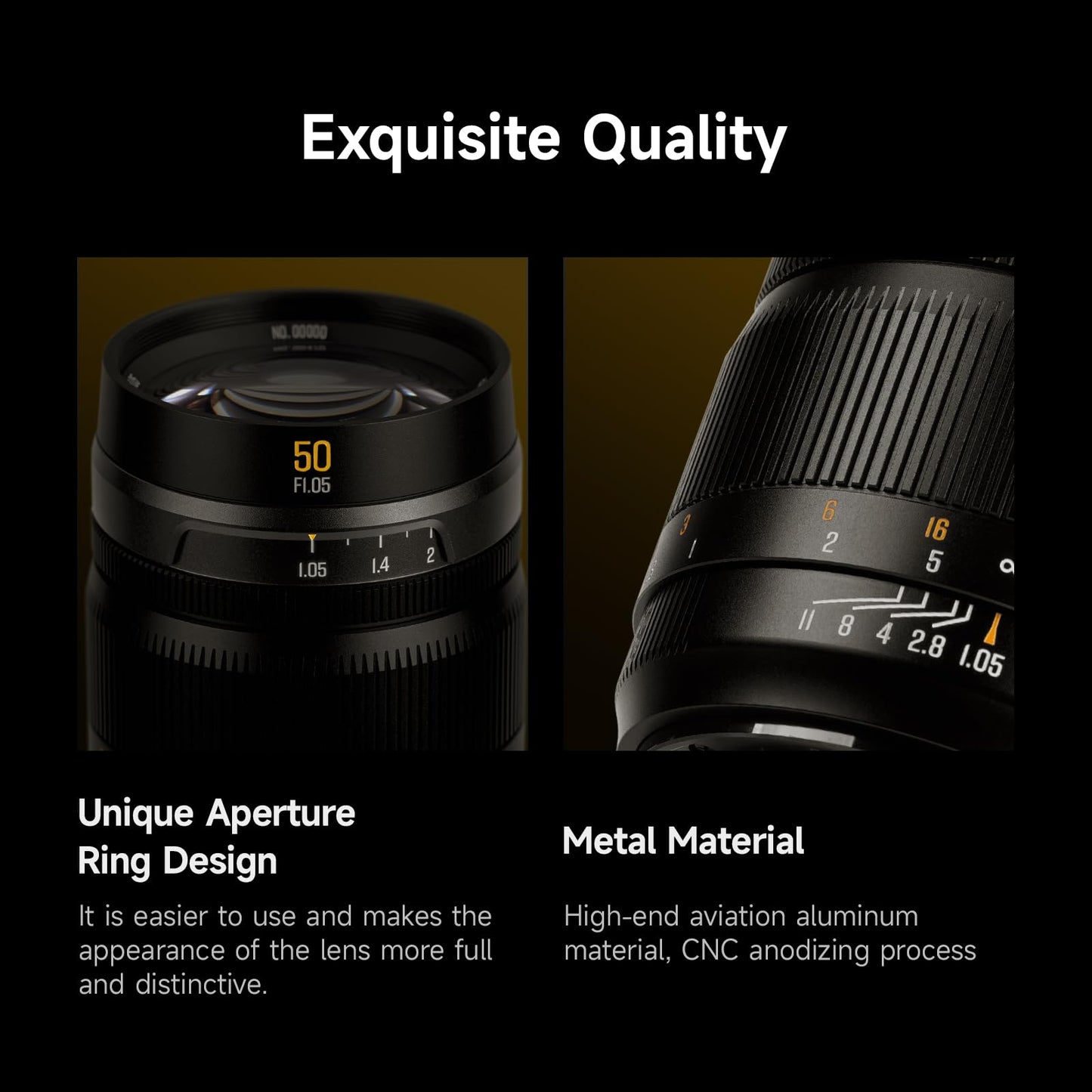 Brightin Star MF 50mm F1.05 Full-Frame Lens for Sony E Mount Mirrorless Cameras，f/1.05 Large Aperture Manual Focus Prime Lens Fit for A7III A7RIII A7SII A7II a6500 a6400 a6300