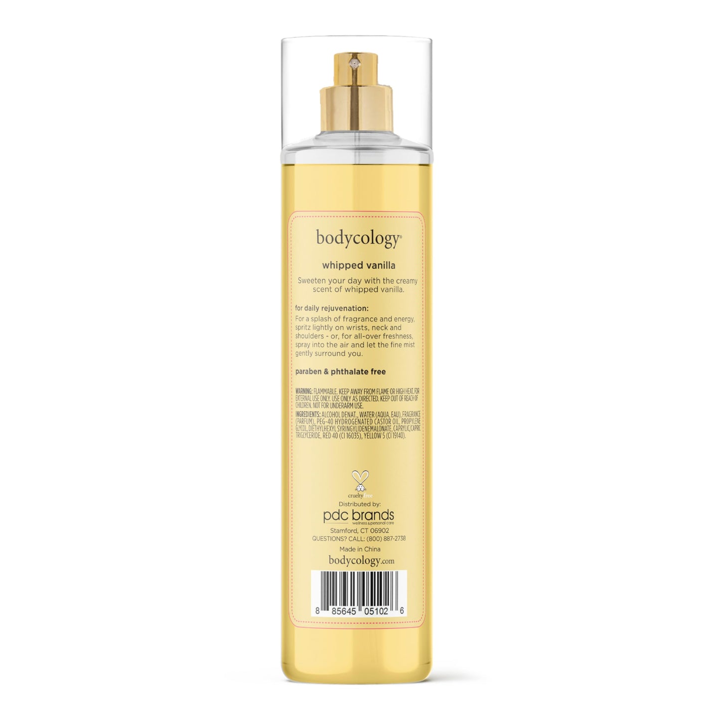 Bodycology Long-Lasting Fragrance Body Mist, Whipped Vanilla, 8 fl oz (Pack of 2)