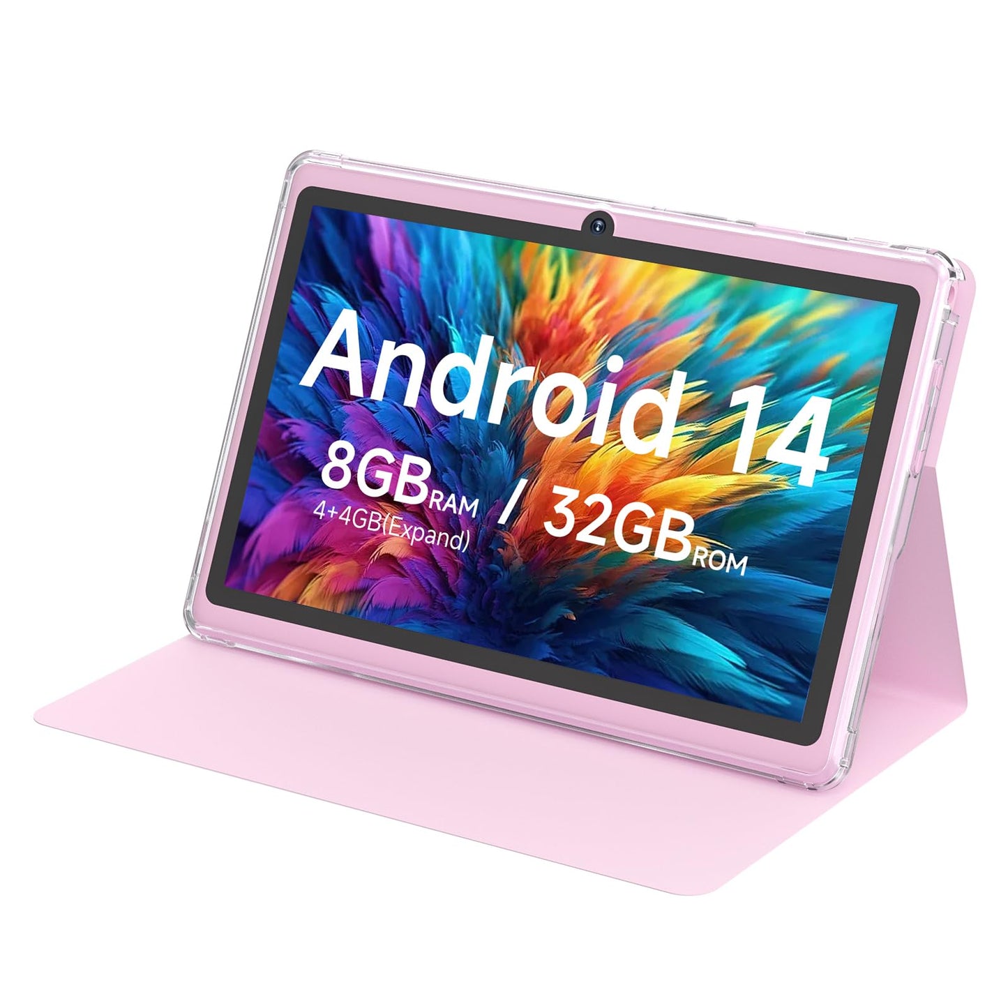 HOTTABLET Tablet 7Inch Android 14.0 with Protective Case, 8GB(4+4GB Expand) RAM+ 32GB ROM, IPS Screen, Dual Camera, Bluetooth 5.