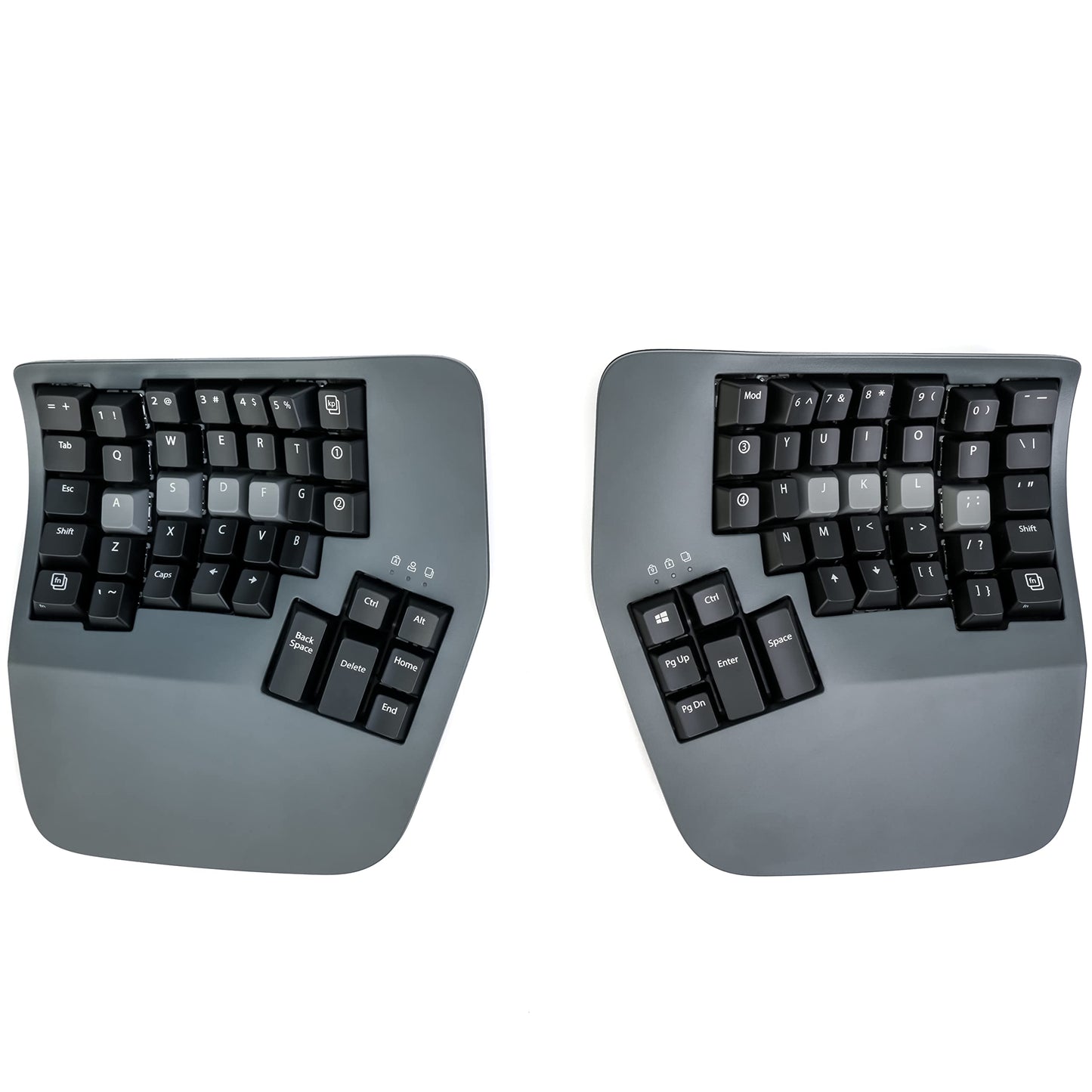 KINESIS Advantage360 Bluetooth Ergonomic Keyboard - Mechanical, Programmable, Contoured, Dark Gray, Model KB360-PRO-GBR