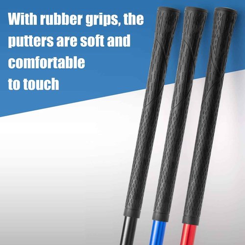 Lenwen 6 Pcs Golf Putter for Men Women Adjustable Length Two Way Putter Right or Left Handed Golfers Mini Golf Club with Practice Balls for Adults