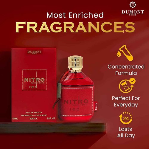Dumont Nitro Red Pack of 2 Eau de Parfum Set, 3.45 fl oz Each, 2 Set Nitro Red