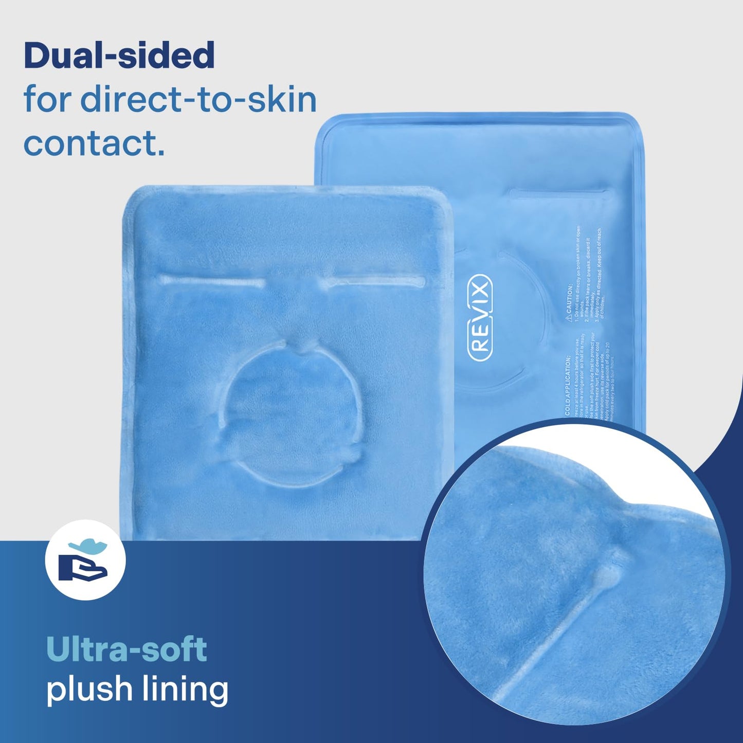 REVIX Ice Pack for Knee Pain Relief, Reusable Gel Ice Wrap for Leg Injuries, Swelling, Knee Replacement Surgery, Cold Compress Therapy for Arthritis, Meniscus Tear and ACL Blue