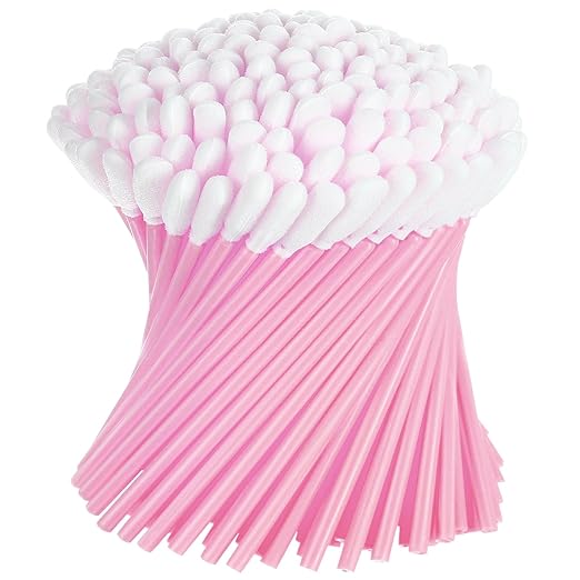 Chinco 200 Pieces Foam Swab Sponge Swab Foam Tips Sponge Stick for Inkjet Printer Print Head Camera Optical Lens Optical Equipment(Light Pink,3.66 Inch)
