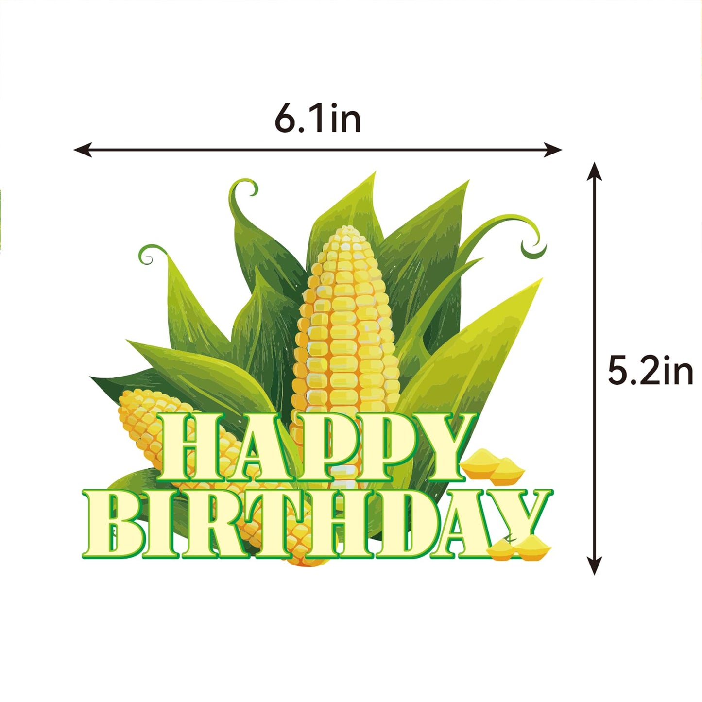 Corn Party Decorations Vegetable Birthday Supplies - Happy Birthday Banner, Cake Topper, Cupcake Toppers, Balloons for Baby Shower, Wedding - Vegetable Party Decorations