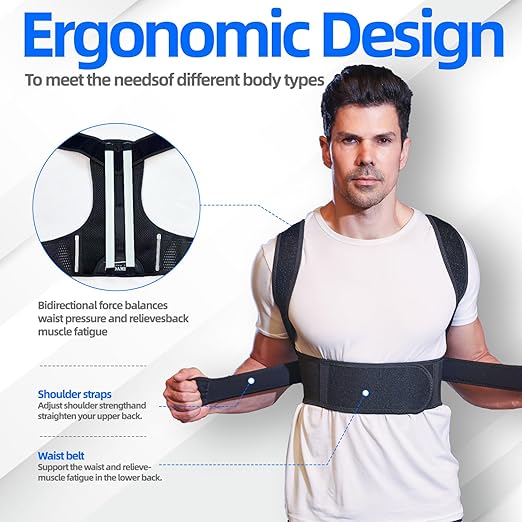 IYDoaMea Posture Corrector for Women and Men ( Order A Size Up ) Upgraded Back Brace Support, Adjustable Shoulder Straightener for Improving Back Posture, Relief for Upper and Lower Back, Lumbar, Neck, Shoulder Pain (3XL(47.2~53.1))
