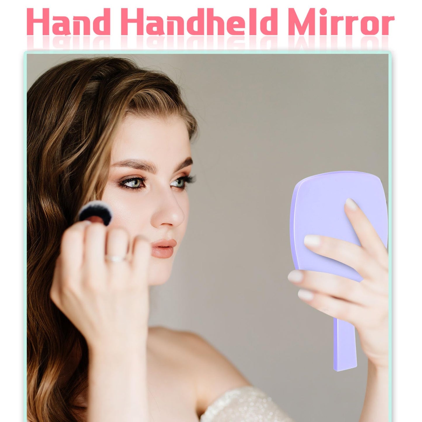 Threehoney 25 Pcs Hand Mirrors Handheld Mirrors with Handle Bulk Travel Cosmetic Makeup Tools Portable Vanity Glass for Bathroom