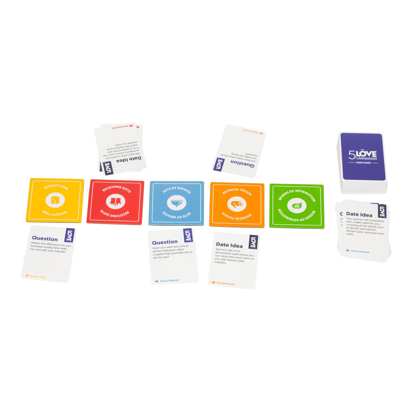 The 5 Love Languages® Card Game, Discover More About Yourself & Your Partner, 300 Prompt Cards To Spark Deep, Meaningful Conversations, Create New Date Ideas And Fun Quiz Questions For 2 Players, 16+