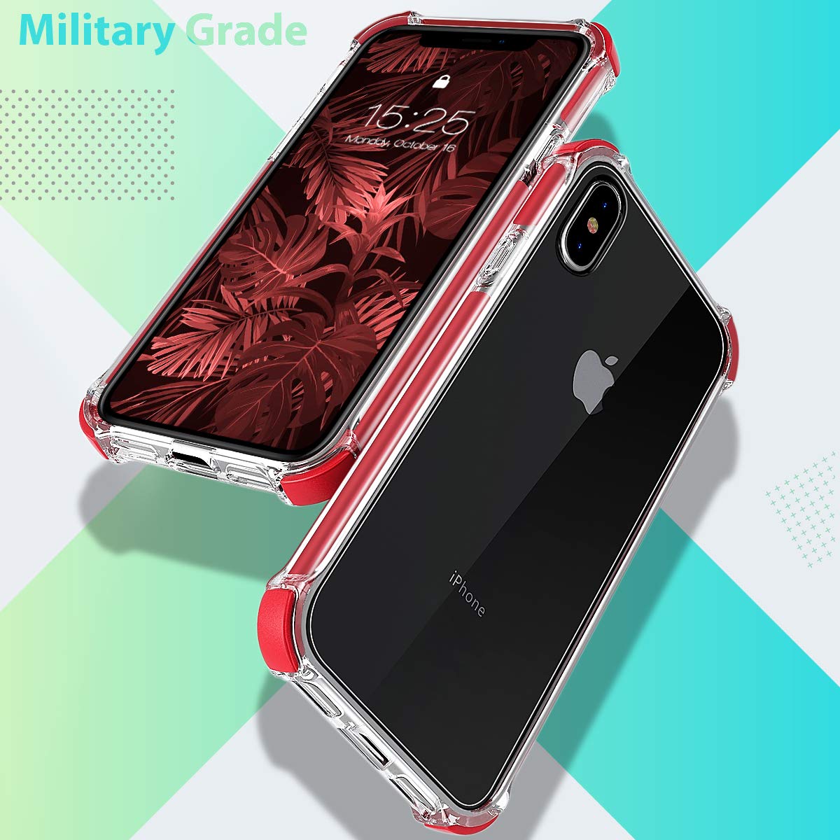 Mateprox Iphone Xs Case Iphone X Case Clear Hybrid Tpu Hard Cover With Thin Shockproof Bumper Protective Case For Iphone Xs/X 5.