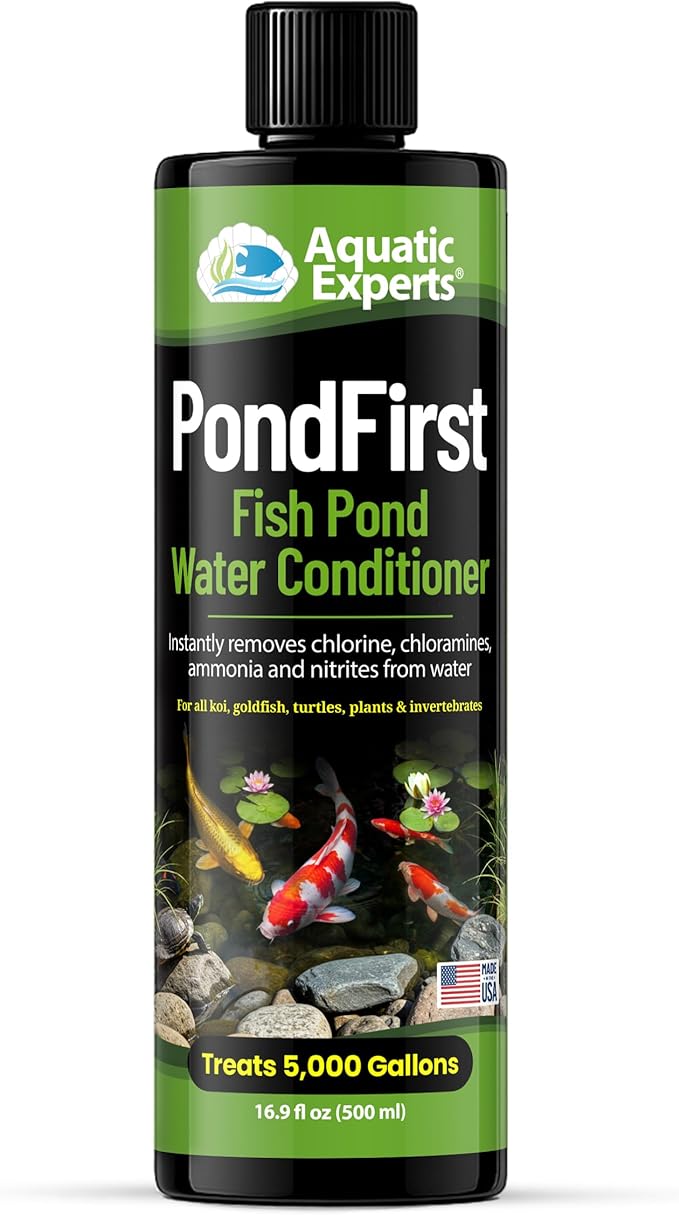 PondFirst Pond Water Conditioner - Concentrated Instant Dechlorinator for Fish Ponds, Makes Water Safe for Koi and Goldfis...