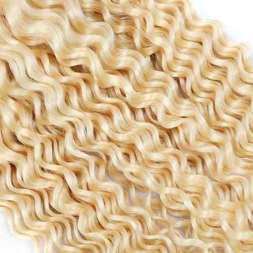 Condescension Human Hair Bundles 16 18 20 Inch Blonde 613 Jerry Curly Bundles Human Hair Unprocessed Brazilian Virgin Quick Weave Hair for Black Women