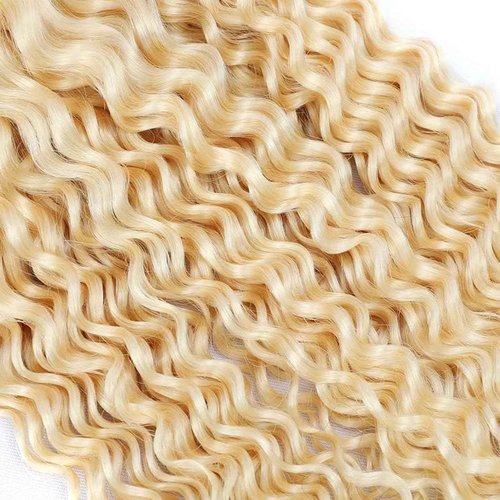 Giginger Brazilian Human Hair Bundles 14 16 18 Inch Blonde 613 Color Jerry Curly Wave Bundles Human Hair Unprocessed Virgin Quick Weave Hair for Black Women