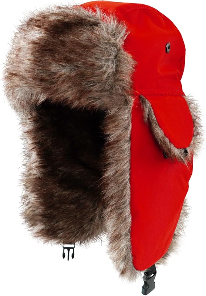 ONWAY Trapper Hat Winter Hats for Women Men with Faux Fur Ear Flaps