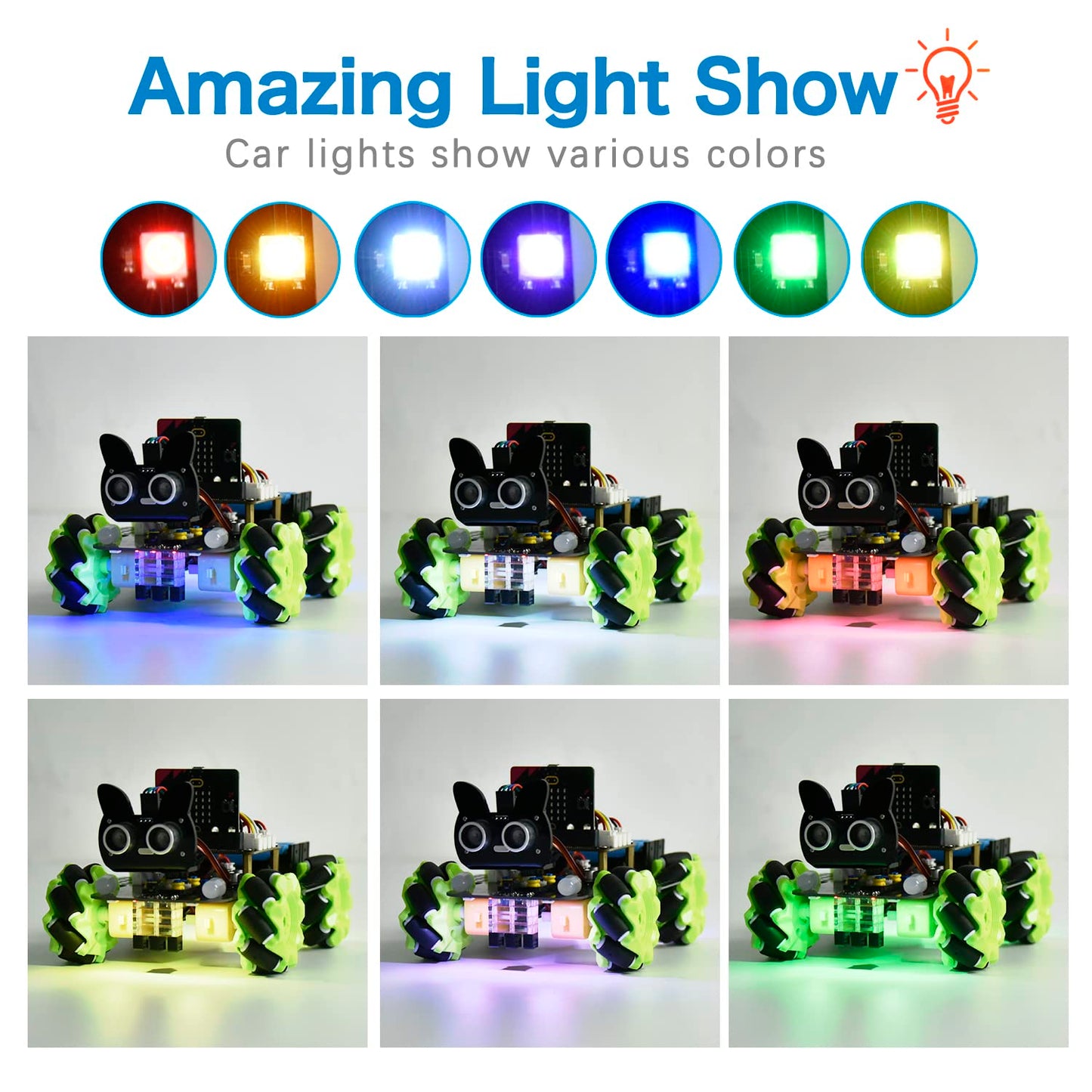 Keyestudio 4Wd Smart Car Coding Robot Kit With Microbit V2 For Makecode And Python, Diy Building Robot Kit For Stem Education, I