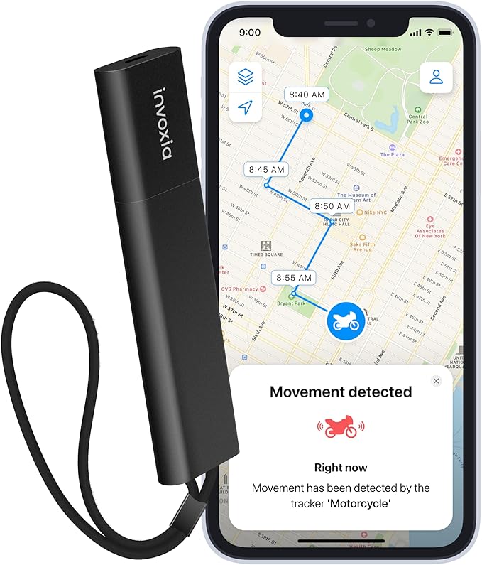 Invoxia GPS Tracker PRO - Real-Time Location - No Included Subscription - for Cars, Motorcycles, Bicycles, Children - Moti...