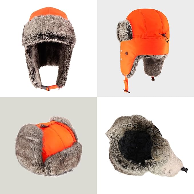 CHOK.LIDS Waterproof Winter Trappers Unisex Premium Strength Ushanka Ear Flap Chin Strap Cold Weather Outdoor