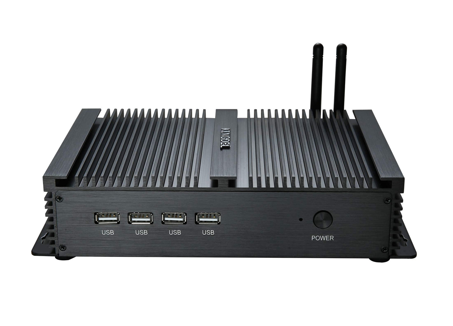 Kingdel Industrial Pc, Fanless Mini Desktop Computer With Celeron Dual Core Cpu, 8Gb Ram, 128Gb Ssd, 2Xnics, 4Xcom Rs232, Hd Por