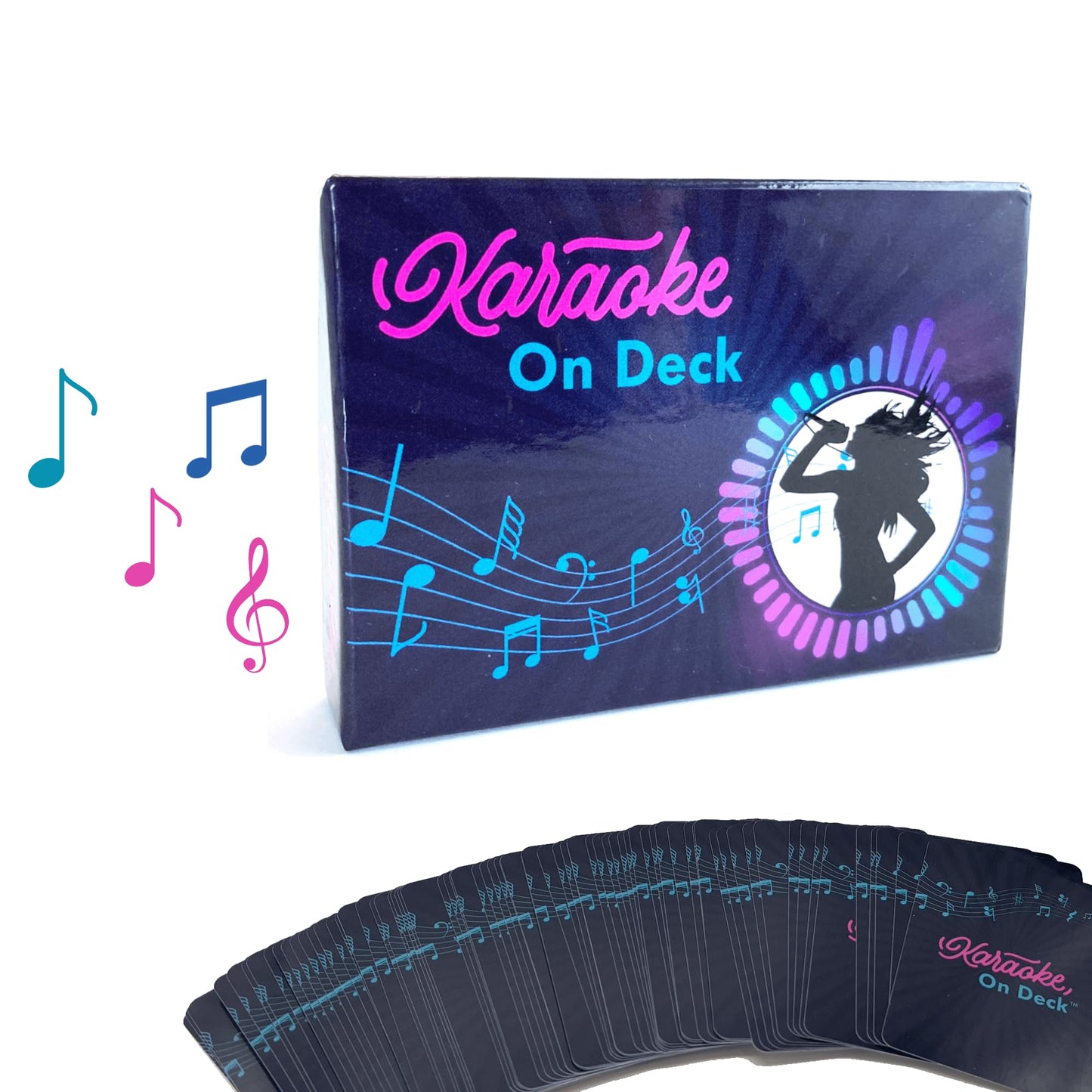 Karaoke On Deck - Exciting Karaoke Game, All Ages, 2+ Players, Fun Game for Music Lovers, Travel Ready, Car, Home, Party, Great for Game Nights, Group Play, Gift Idea