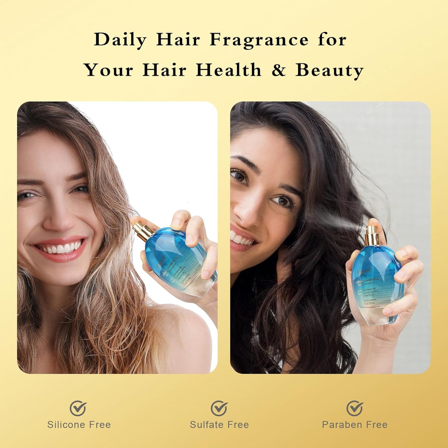 Leave In Conditioner Spray, Hair Perfume for Women, Hair Spray Women with Vitamin B5, Moisturizing & Nourishing Damaged Hair, Daily Hair Repair Mist, Oceanic Osmanthus, 2.5 Fl Oz