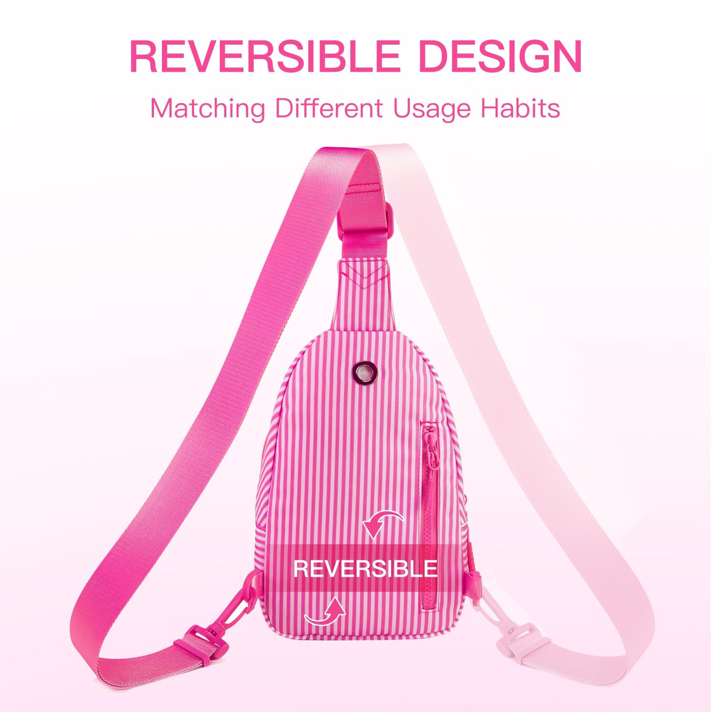 Viverte Gifts for 8 9 10 11 12 13 14 Year Old Girls Sling Bag Crossbody Bags Fanny Pack for Teen Girls Personalized Gifts for Women (Rose Red-A)