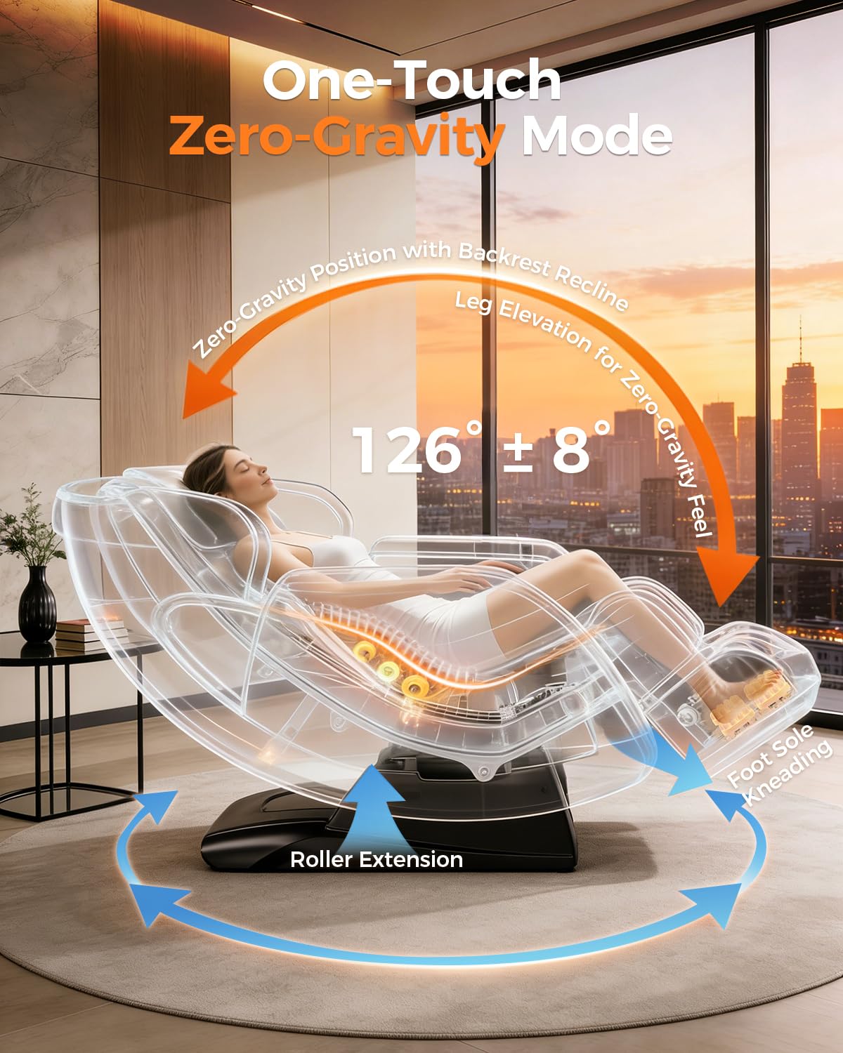 DAHAIY 𝟐𝟎𝟐𝟔 𝐍𝐞𝐰 𝐔𝐩𝐠𝐫𝐚𝐝𝐞 3D Massage Chair Full Body, AI voice control, PU Leather Zero Gravity Heated Back Foot Hand Massage Recliner Chairs, Living room furniture,Office,Portable - Black