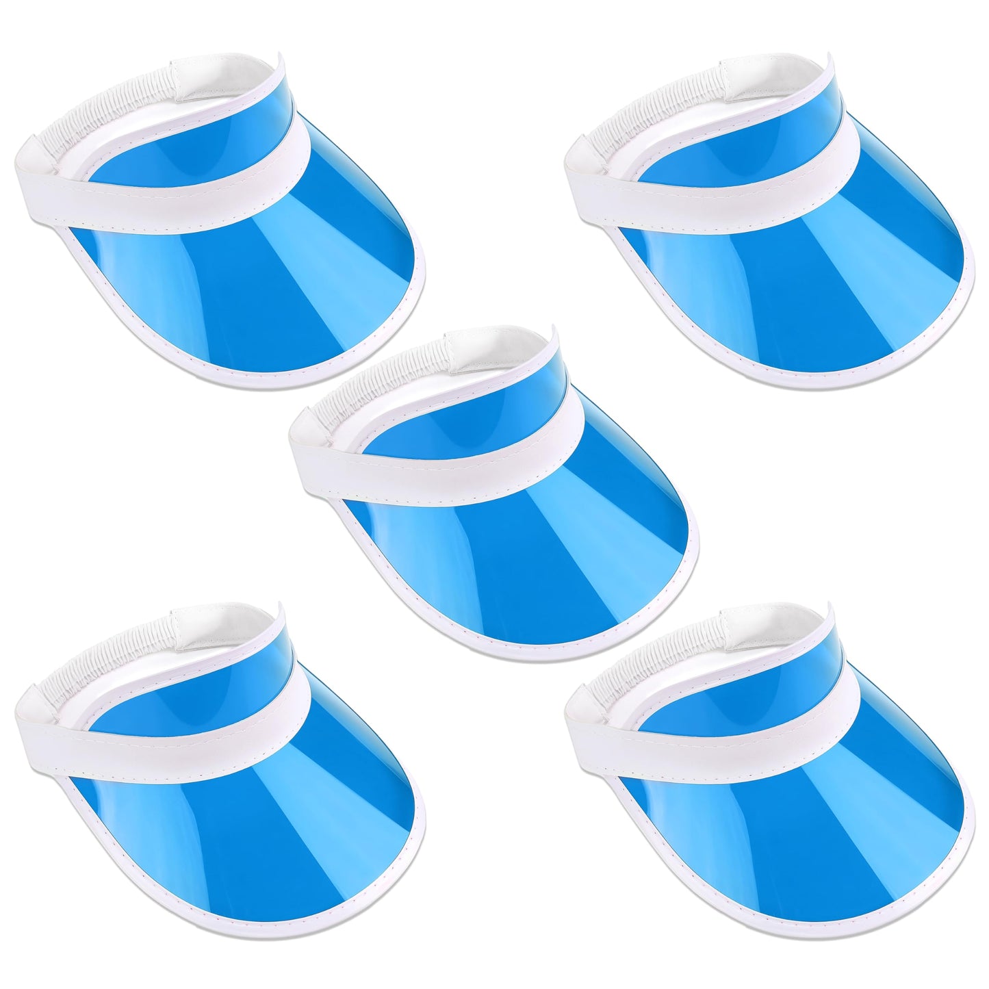 The Glowhouse Pack of 5 Sunvisors - Premium Quality Sun Visors (Blue)