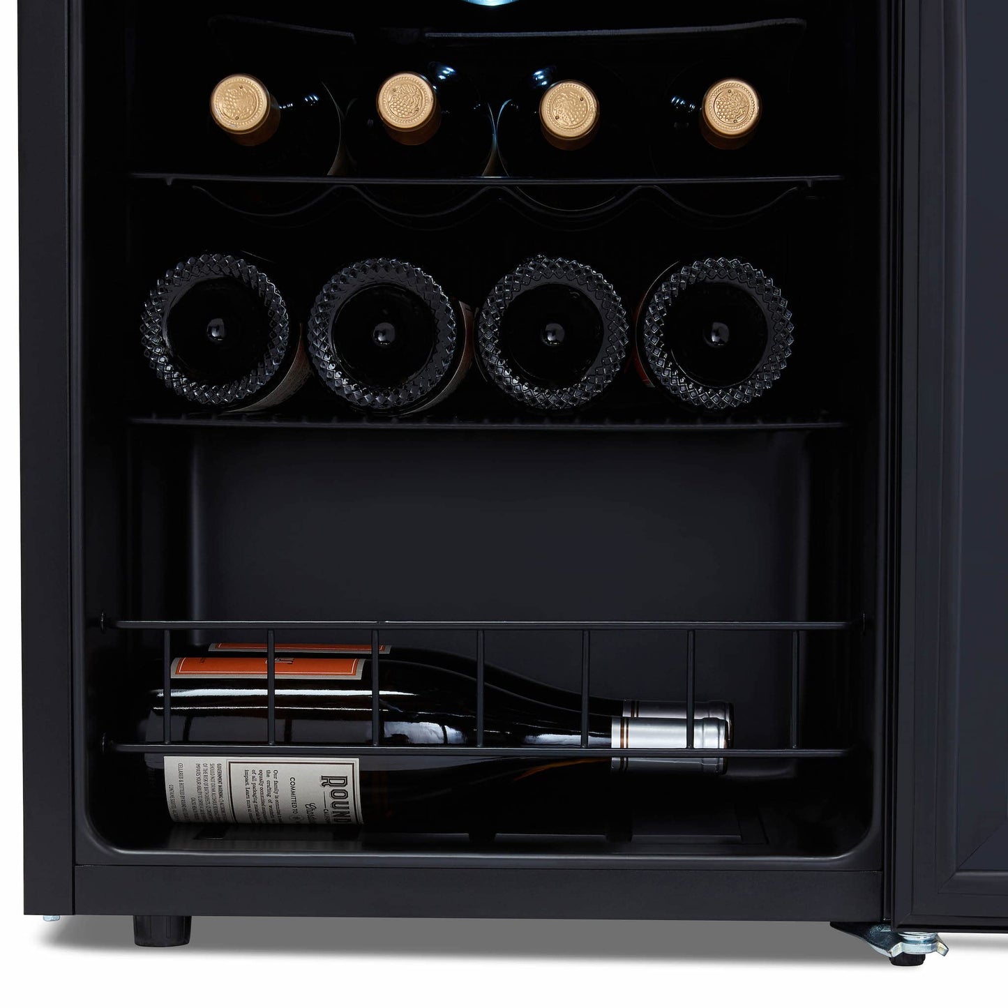 NewAir 16 Bottle Wine Cooler Refrigerator, Shadow Series Freestanding Wine Fridge with Mirror Glass Door, UV-Protected Glass & Quiet Compressor Cooling, Compact Wine Cellar