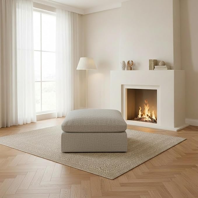 Forest aesthetics Oversize Cloud Modular Sectional Sofa,Chaise Down Filled Comfort Sofa Detachable Couch Cushion Covers for Living Room Apartment,Light Beige