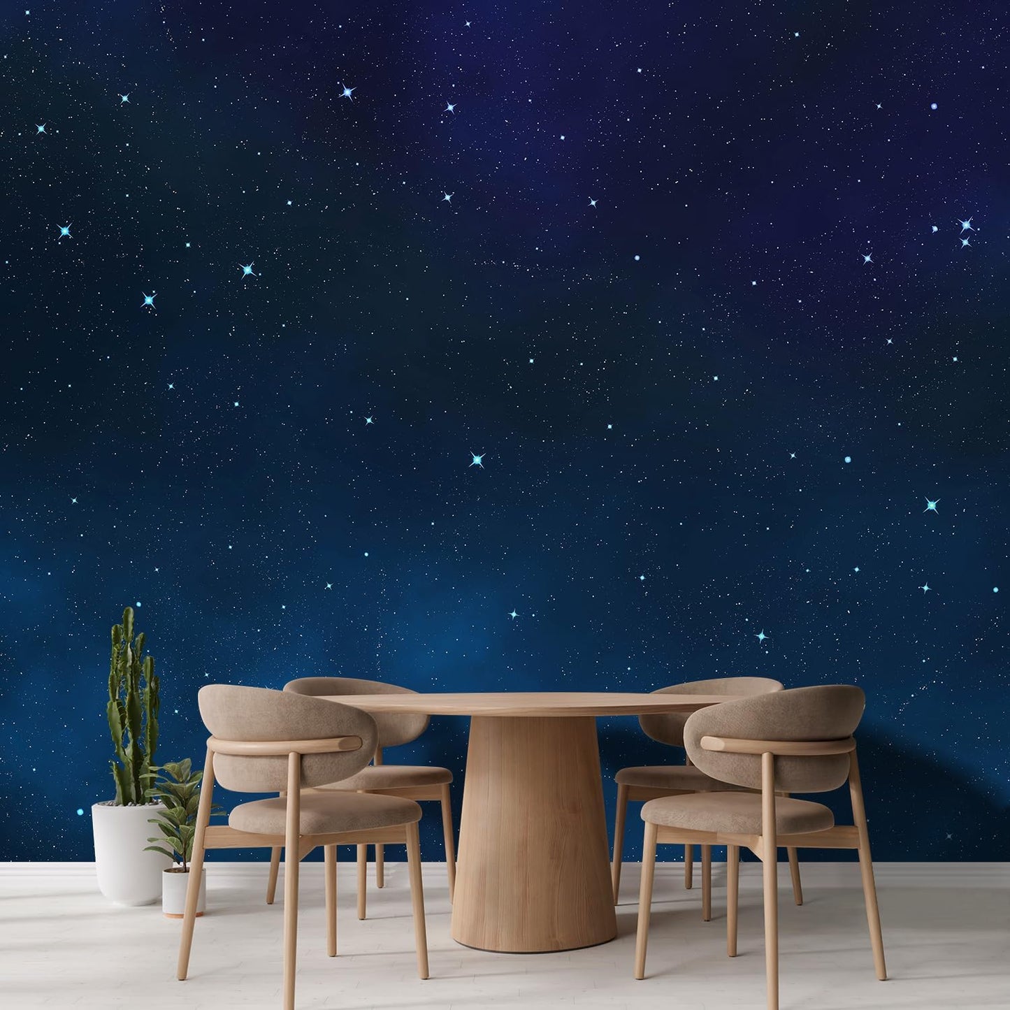 wall26 Wall Sticker/Wall Mural Beautiful Scenery of The Starry Night, Not Peel and Stick, Non-Woven Wallpaper Decorative for Bedroom, Living Room, Office - 108x168 inches