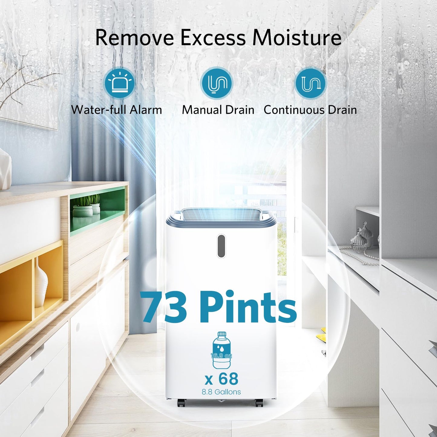 14000 BTU Portable Air Conditioner for Room up to 700 Sq.Ft, 4-in-1 AC Unit with Fan & Dehumidifier, Quiet Cooling, 24H Timer, Auto Louver, Window Kit for Bedroom Office Home
