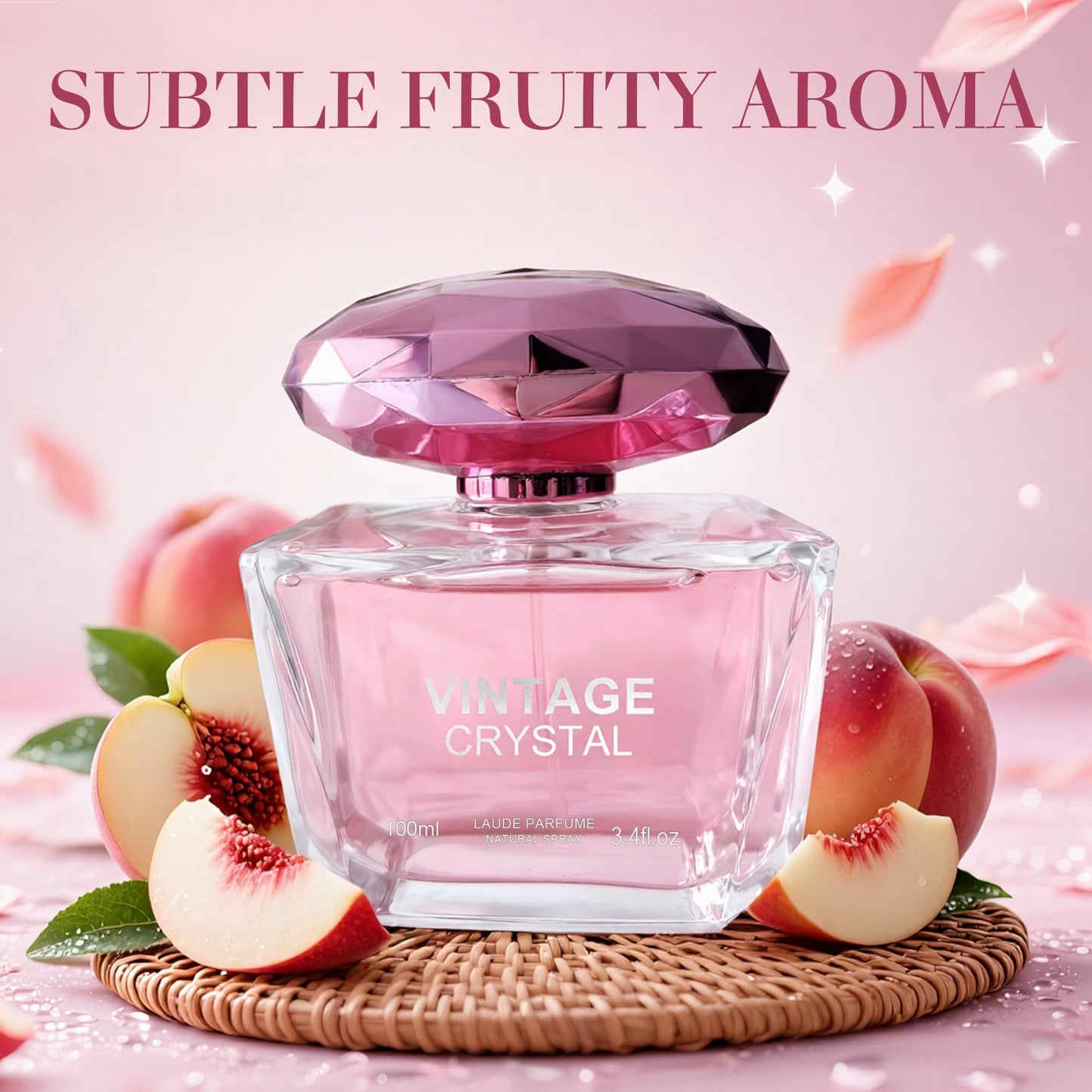 AFLUXE Vintage Crystal Women Perfume–Bold & Sophisticated Scent Eau De Parfum With Citrus,Spice,And Woody Notes Long Lasting Natural Spray Fragrance 3.4 Fl Oz