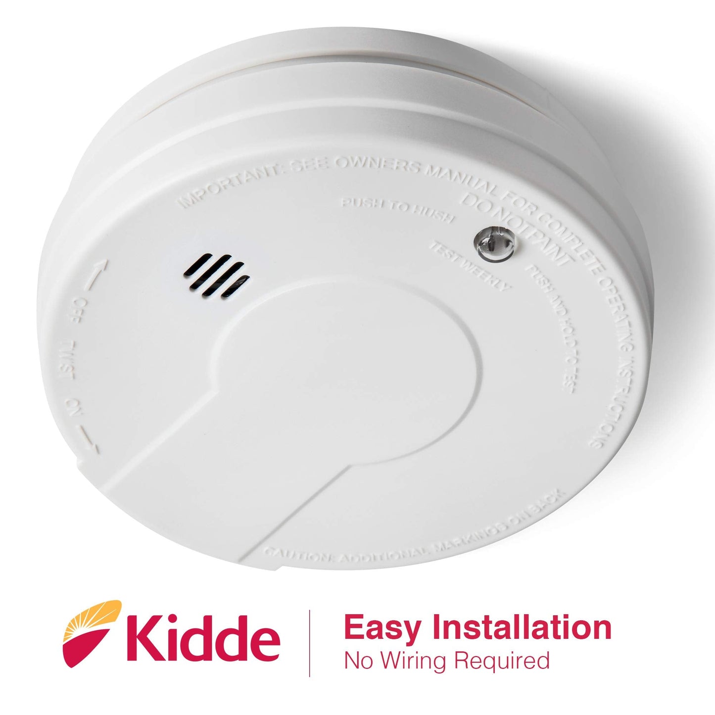 Kidde Smoke Detector, 9-Volt Battery Operated, Photoelectric Smoke Alarm, Battery Included