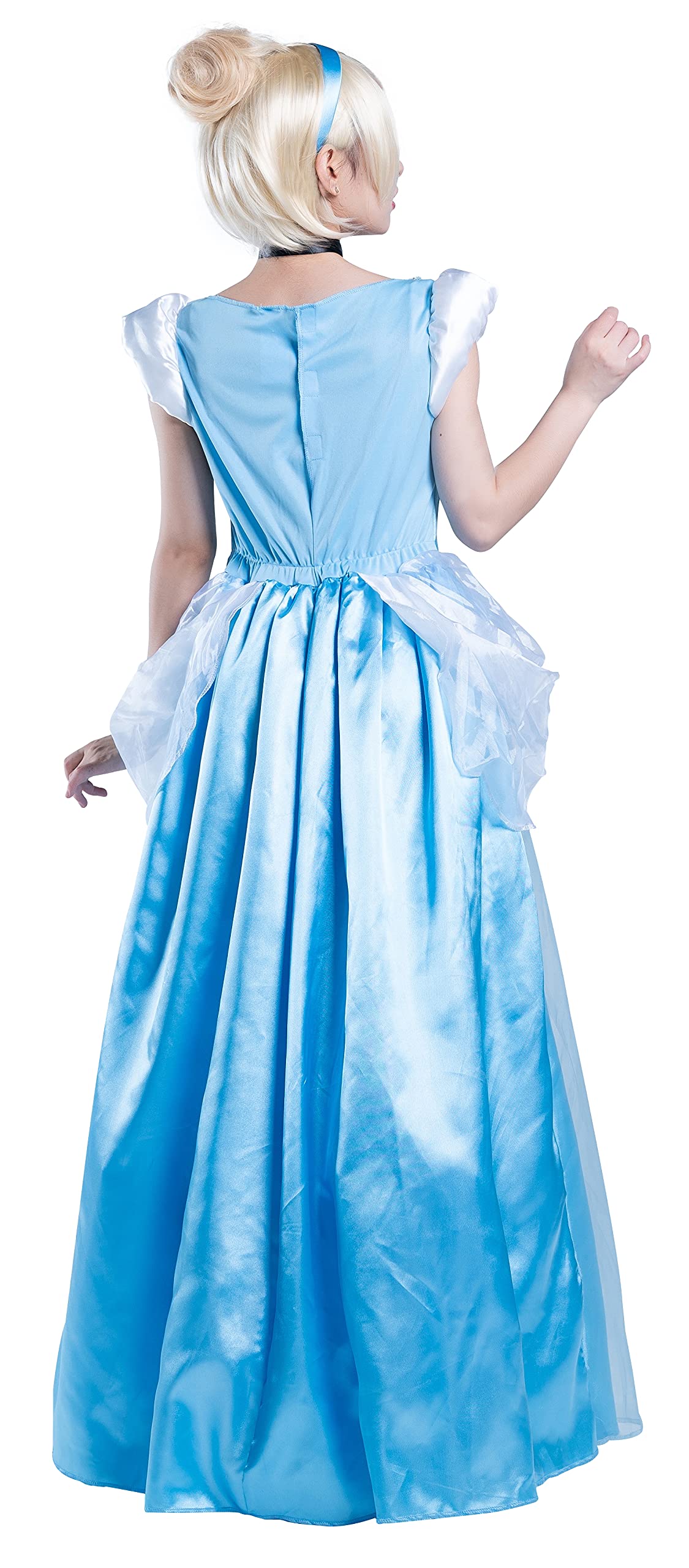 Disguise womens Cinderella Costume, Official Disney Princess Cinderella Deluxe Dress Adult Sized Costumes, Blue, Medium 8-10 US