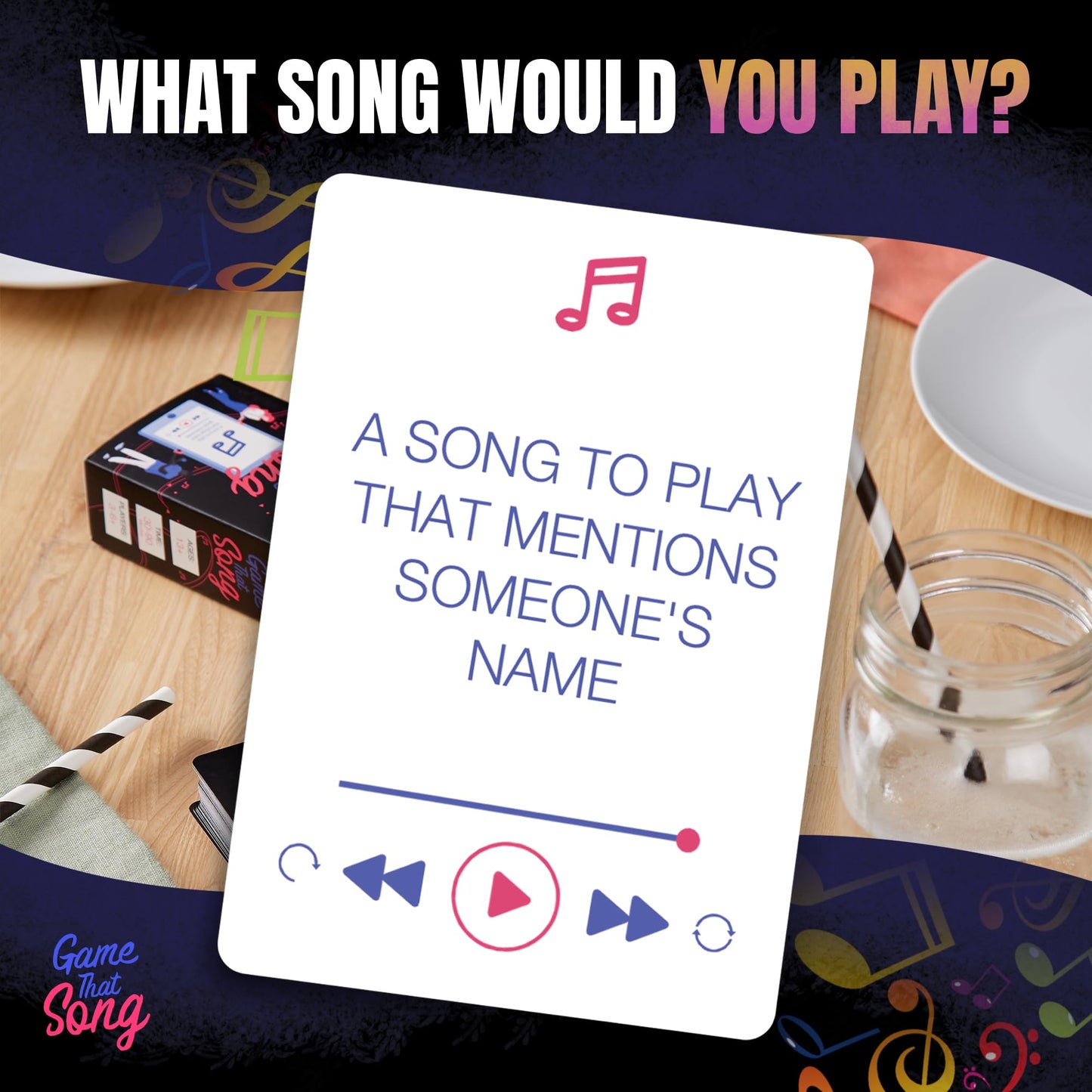 Game That Song - Fun Music Card Game for Adults and Teens - Compete to Play The Best Song- Makes A Great Gift for Music Lovers, Game Night, Galentines Gift, Karaoke or Singing