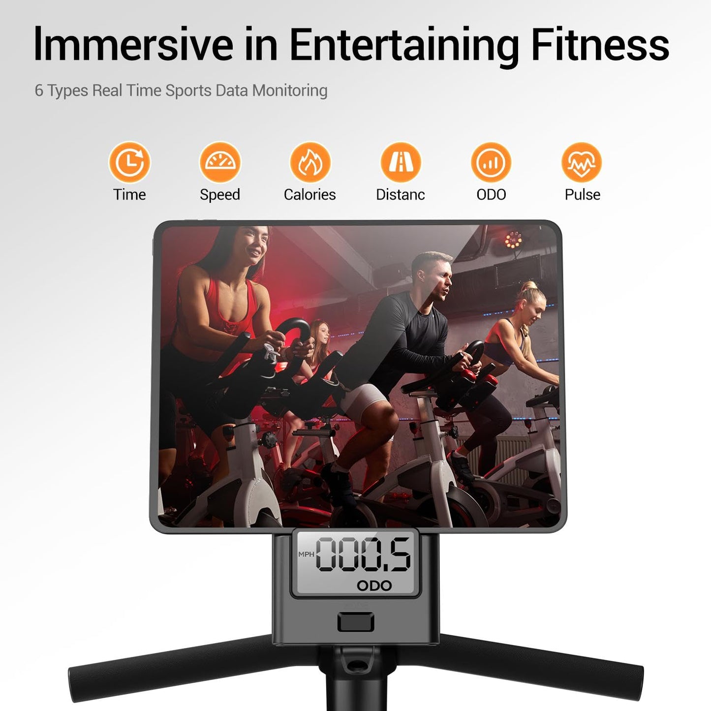 UMAY Recumbent Exercise Bike, Home Magnetic Stationary Bike with 16-Level Resistance Adjustment, Adjustable Seat, Heart Rate Sensor & LCD Display