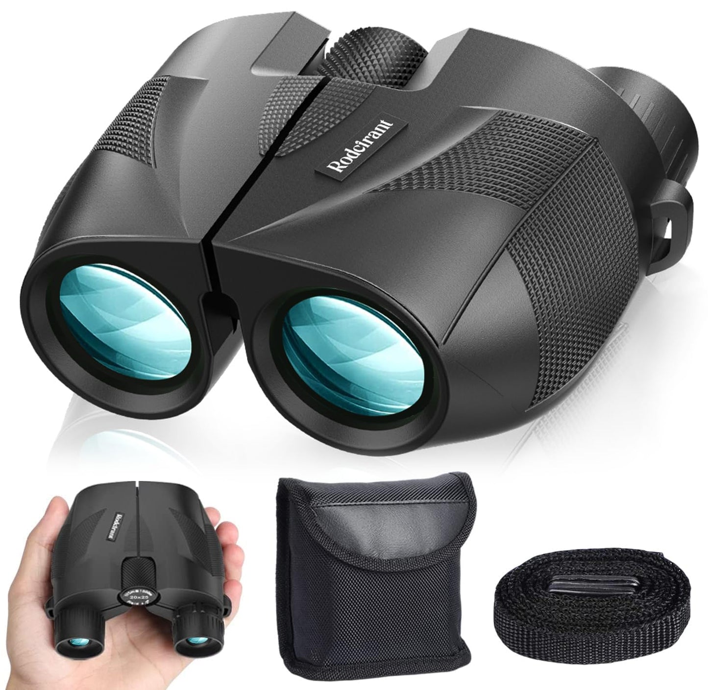 20X25 Compact Binoculars For Adults High Powered And Kids,Waterproof Binoculars For Hunters With Low Light Vision,Easy Focus Bir