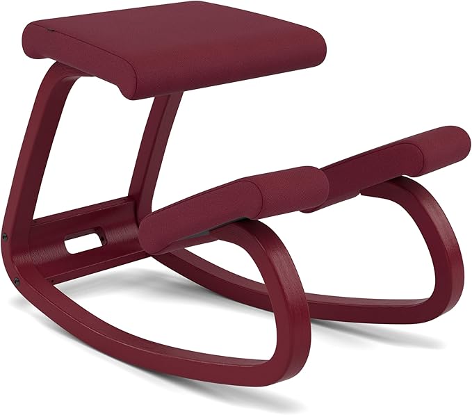 Varier Variable Monochrome Plum Ergonomic Office Kneeling Chair – Active Sitting, Rocking Seat for Home, Study & Posture Support – 10 Year Quality Guarantee