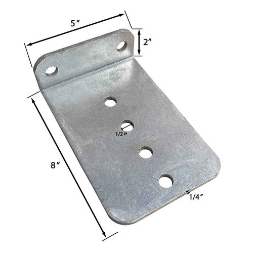A.A 8 Pack 8" Galvanized L-Type Boat Trailer Bunk Bracket, Heavy Duty