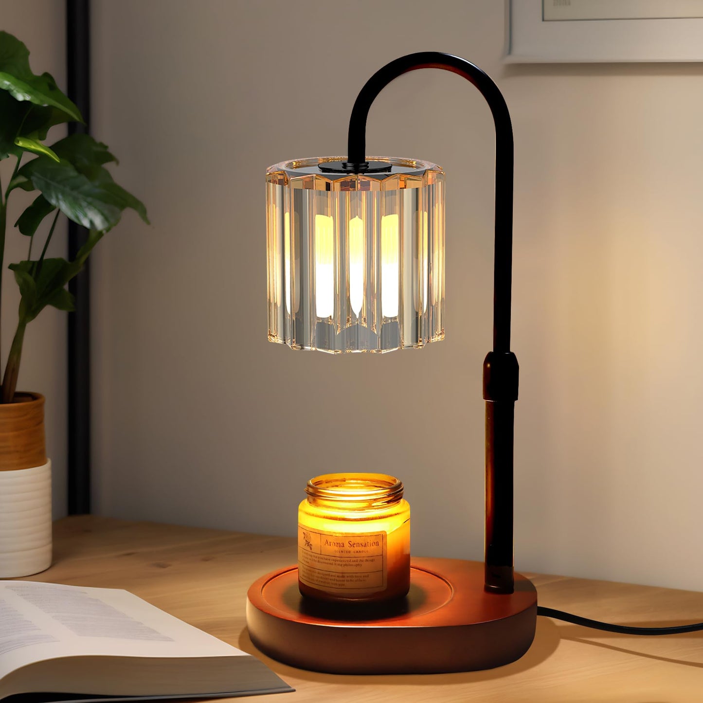 Lukasa Candle Warmer Lamp, with Timer Dimmer Adjustable Height, Birthday Gifts for Women, Mothers Day Gifts for Mom, House Warming Gift New Home, Wax Melt Warmer for Scented Jar Candles