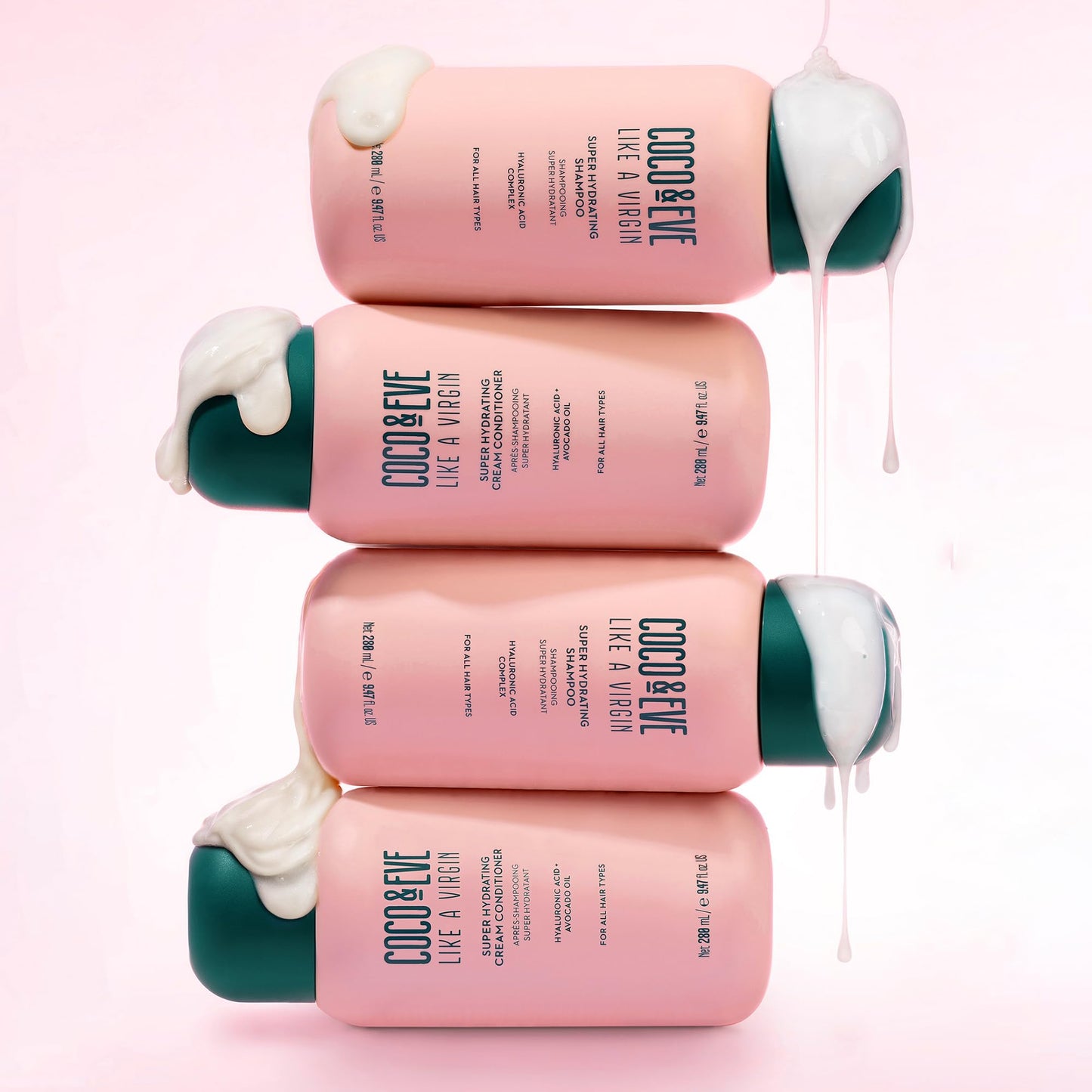 Coco & Eve Like a Virgin Shampoo & Conditioner Bundle Set - Natural, Sulfate free Hair Care with Argan Oil, Coconut and Avocado
