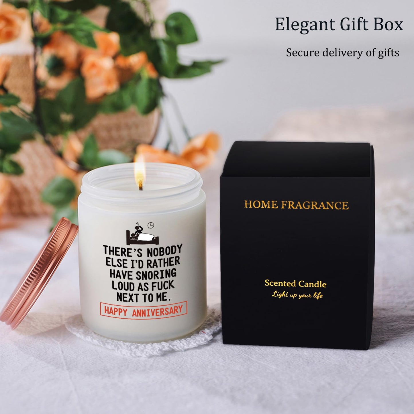 Funny Anniversary Candle Gifts for Her Him - Humorous Romantic Boyfriend, Girlfriends, Husband, Wife Wedding Anniversary Present - Lavender Scented