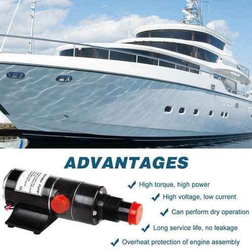 BESTMAN MARINE 12v Macerator Water Pump with Anti Clog Feature! 45 LPM 11.8 GPM RV Marine Boat Waste DC Toilet