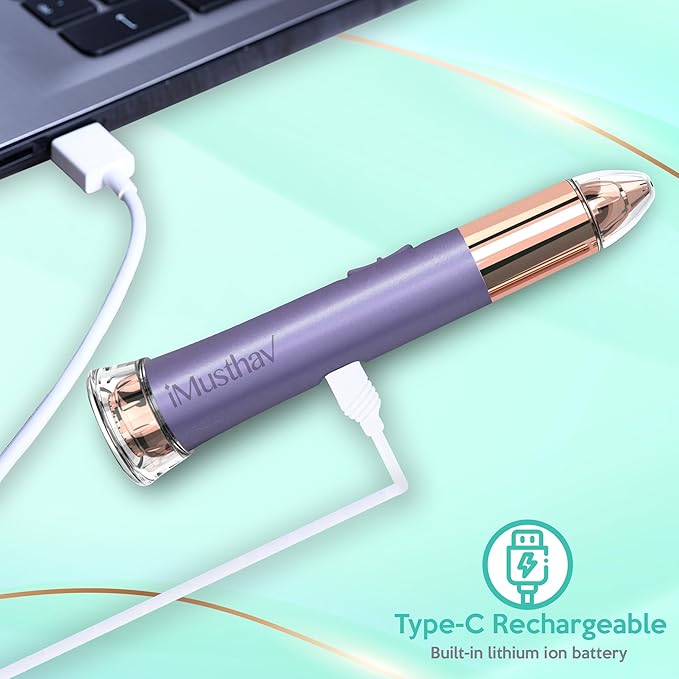 2 in 1 Eyebrow and Facial Hair Remover for Women Painless Electric Razor Epilator Trimmer Shaver with 18K Gold-Plated, USB Rechargeable, 360° LED for Flawless Eyebrow and Face Hair Removal